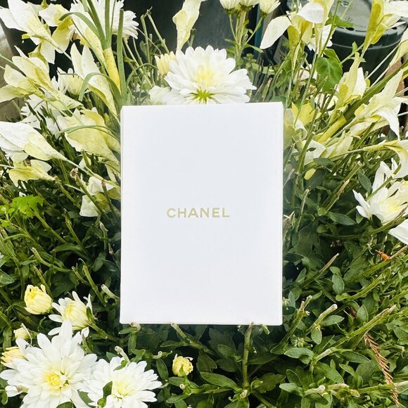 Chanel Coco Crush Novelty Card Case Logo Leather Look White Gold - Picture 7 of 8